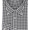 White cotton flannel with grey check suit