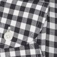 White cotton flannel with grey check suit