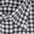 White cotton flannel with grey check suit