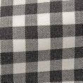 White cotton flannel with grey check suit